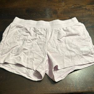 Puma women’s sweatshorts, very light purple